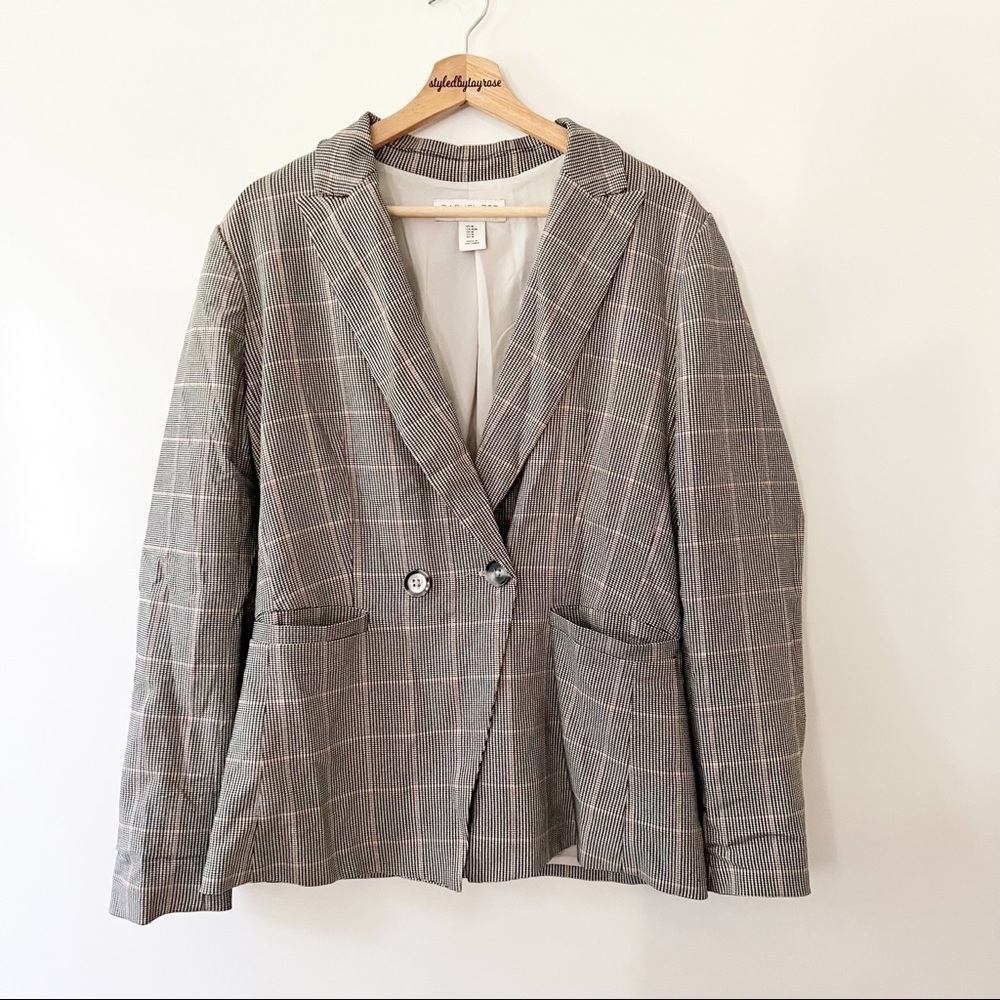 Rachel Zoe Oversized Plaid Blazer